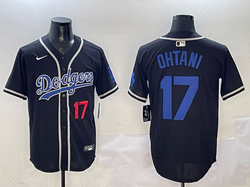 Men Los Angeles Dodgers 17 Ohtani Black Fashion Game 2025 Nike MLB Jersey style 6